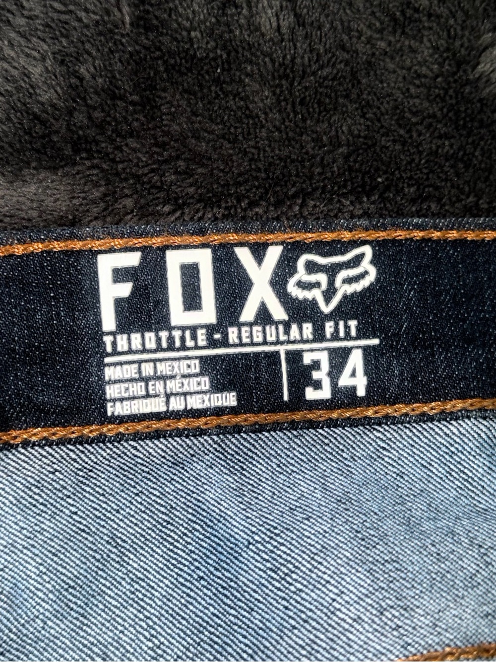 Fox Throttle Regular Fit Jeans - Dark Blue Denim with Orange stitching